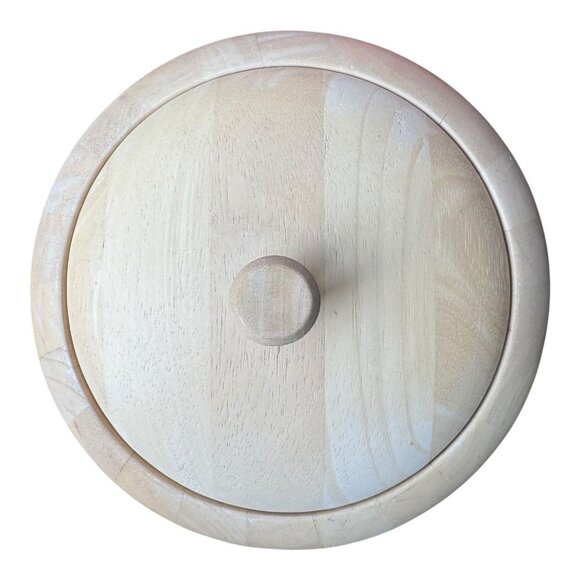 Vtg Silvestri Light Wood Ice Bucket W/Lid Carved Handles & Hard Plastic Liner - Picture 6 of 10